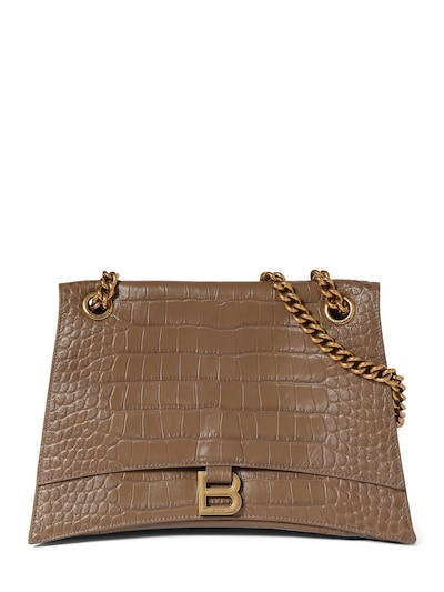 BALENCIAGA Crocodile Embossed Leather Bag for Women