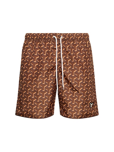 brown louis vuitton swim shorts