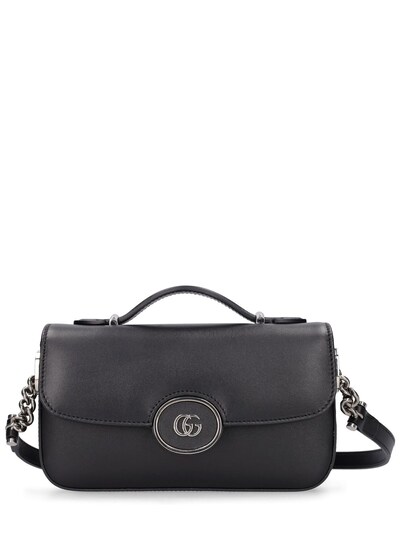 Gucci GG Interlocking Pebbled Leather Crossbody Bag
