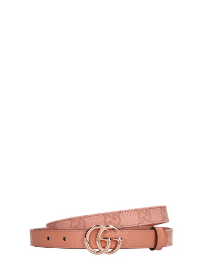 20mm gg marmont canvas & leather belt - Gucci - Women