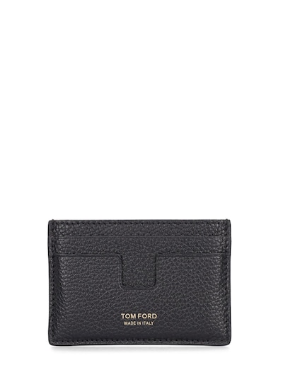 grain leather card holder - Tom Ford Men | Luisaviaroma