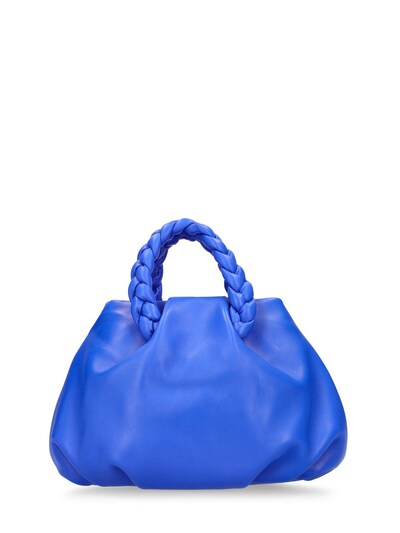 Hereu Bombon Braided Leather Top-handle Bag in Blue