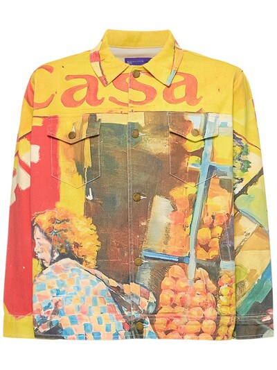 Casa painted cotton denim jacket - Kidsuper Studios - Men | Luisaviaroma