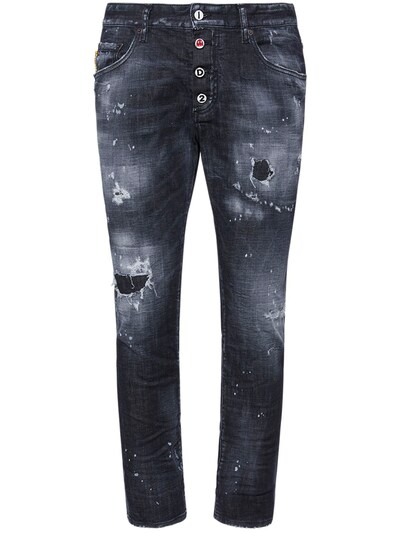 Pac-man cotton denim skater jeans - Dsquared2 - Men | Luisaviaroma