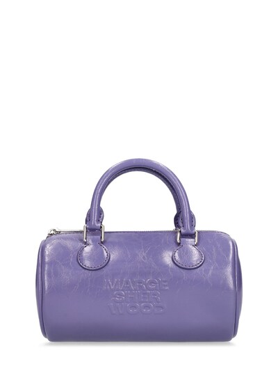 Marge Sherwood Log Crinkled Leather Top Handle Bag In Purple Heather