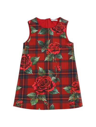 bilag blødende brud Rose & tartan print interlock dress - Dolce & Gabbana - Girls | Luisaviaroma