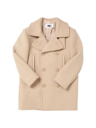 Wool blend double breasted coat - MM6 Maison Margiela - Girls