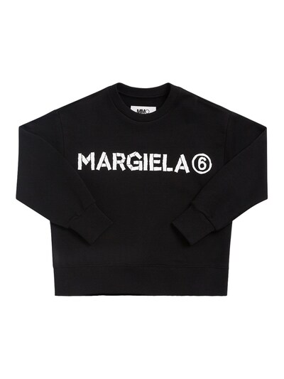 Logo print cotton jersey sweatshirt - MM6 Maison Margiela - Boys