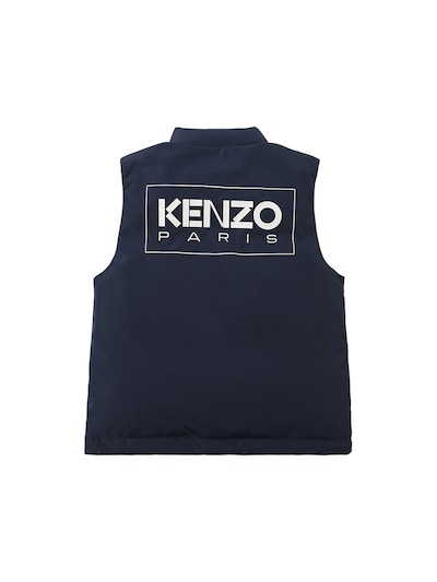 Nylon puffer vest w/ logo - Kenzo Kids - Boys | Luisaviaroma