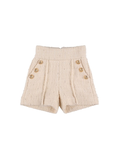 balmain tweed shorts