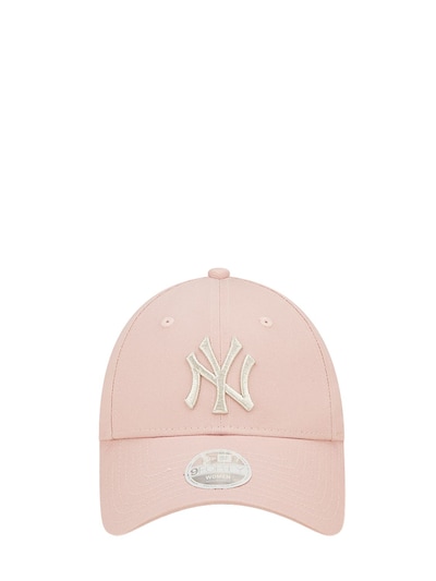 Hats New Era New York Yankees Womens Metallic Logo Beanie Pink