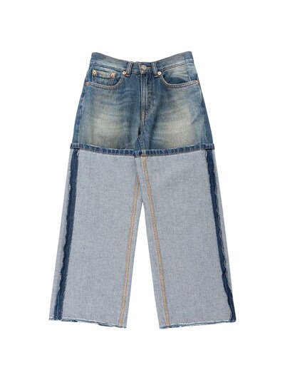 Wide leg denim jeans - MM6 Maison Margiela - Girls | Luisaviaroma