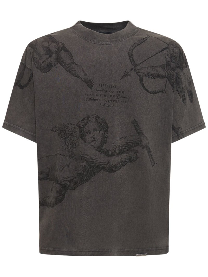 Cotton t-shirt w/ logo appliqué - Represent - Men | Luisaviaroma