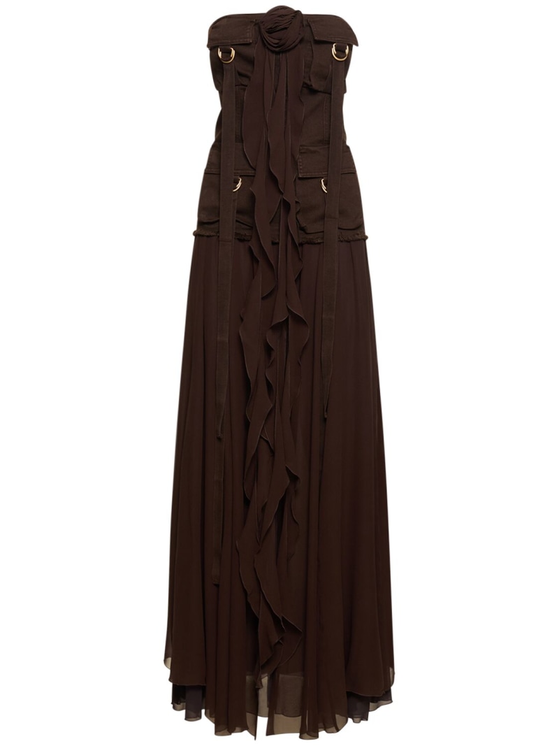 Lvr exclusive silk long dress Blumarine Women Luisaviaroma