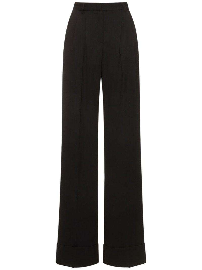 The Andamane 'Nathalie' Ivory Wool Blend Trousers Women