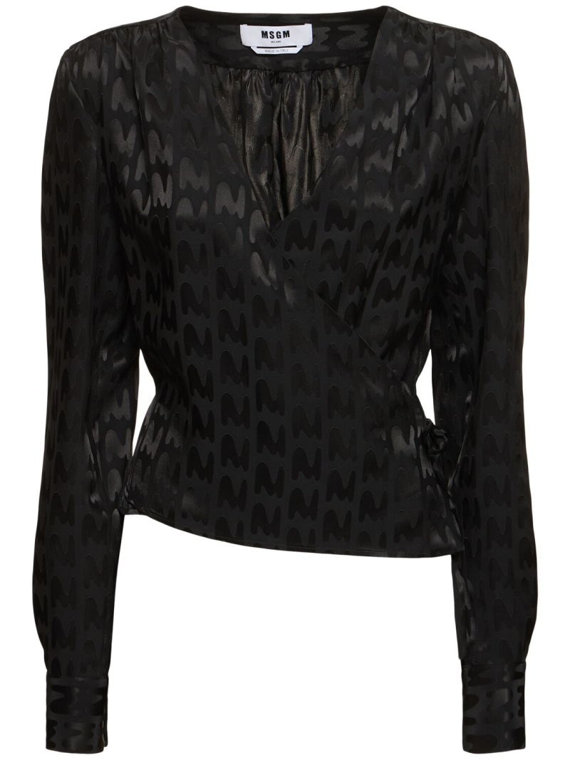 MSGM Black Viscose Blouse