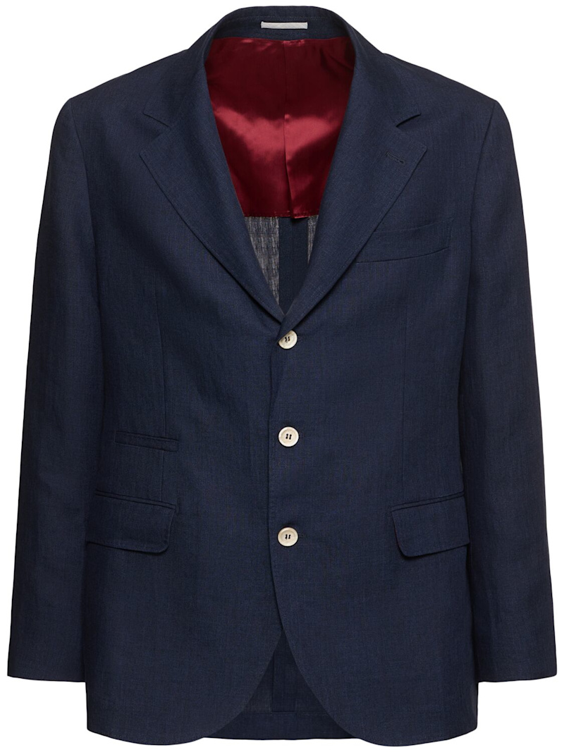 Blazer aus leinen „deconstructed“ - Brunello Cucinelli - Herren