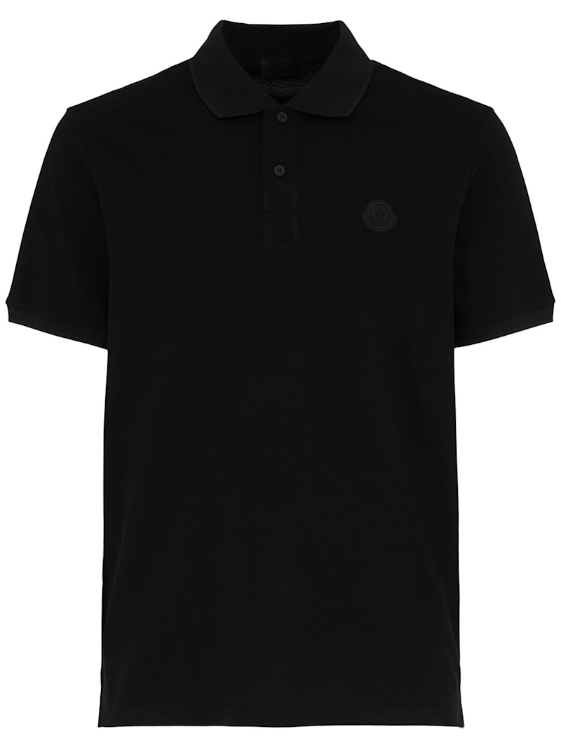 Logo cotton piquet polo shirt