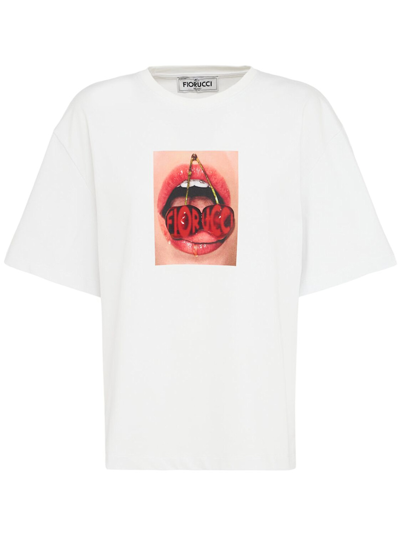 Cherry mouth印花棉质T恤