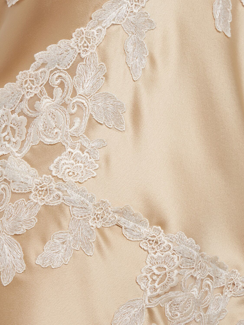 Vera Satin & Lace Midi Dress - By Malene Birger - Women | Luisaviaroma