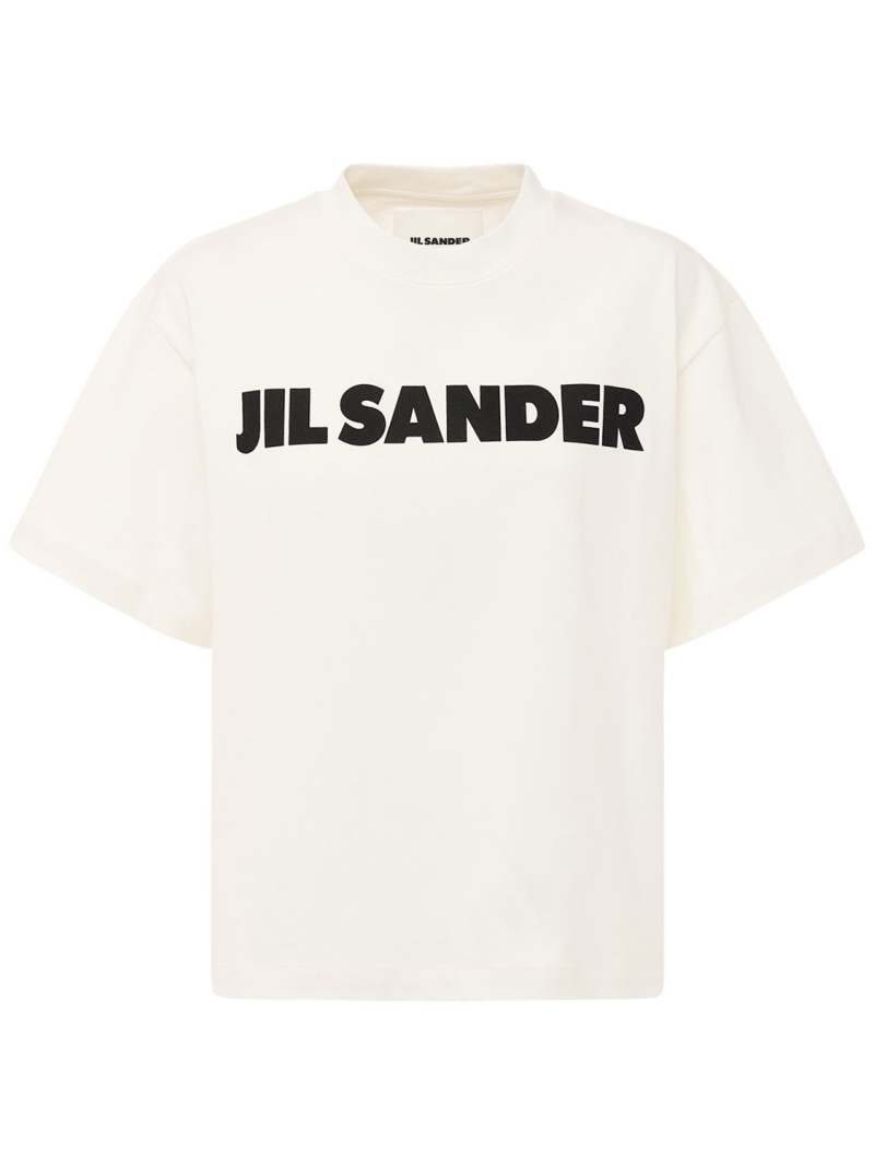 Logo printed heavy cotton jersey t-shirt - Jil Sander - Women ...