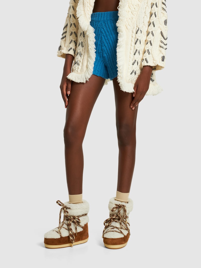 Low icon shearling & suede moon boots - Moon Boot - Women | Luisaviaroma