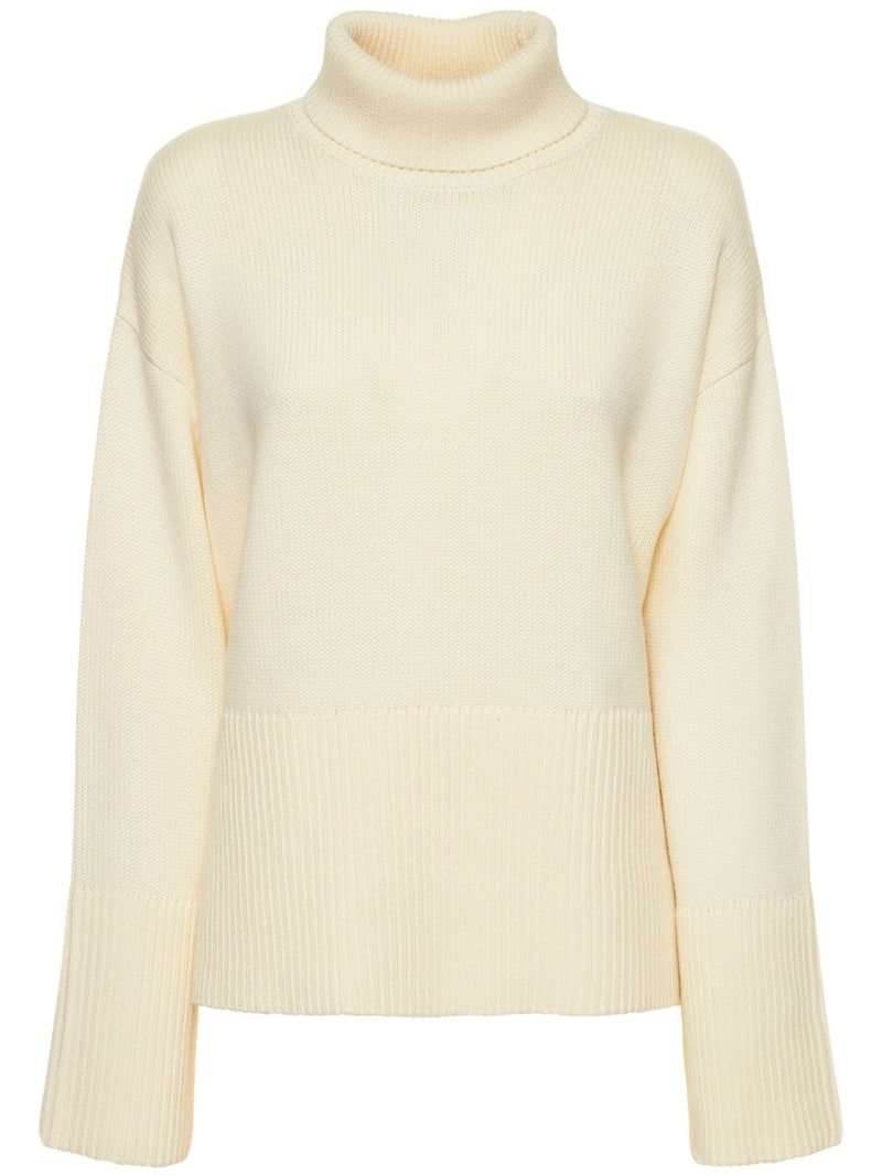 Wool & cotton knit sweater - Toteme - Women | Luisaviaroma