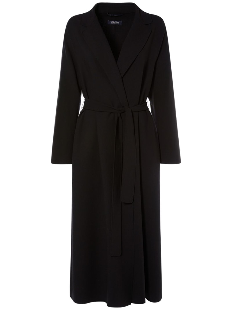 Ester wool crepe midi coat w/ belt - 'S Max Mara - Women | Luisaviaroma