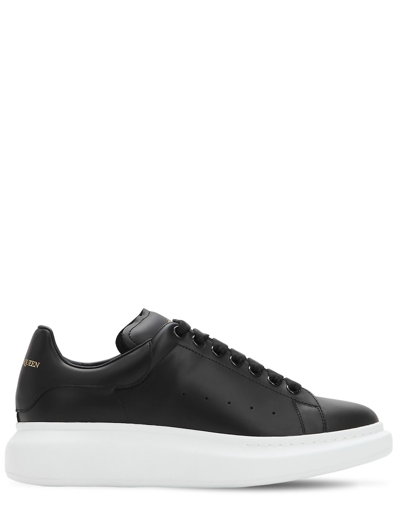 Alexander McQueen - 45mm leather sneakers - Black | Luisaviaroma