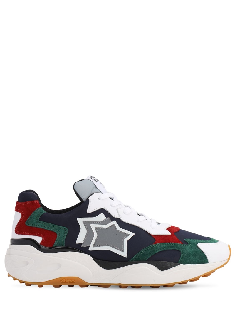 Atlantic Stars Centaurus suede &amp; nylon running sneakers