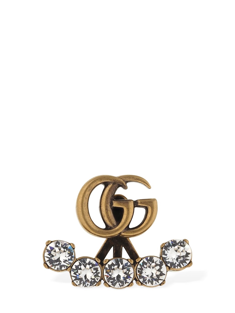 Gucci Gg marmont crystal mono earring Gold/Crystal Luisaviaroma
