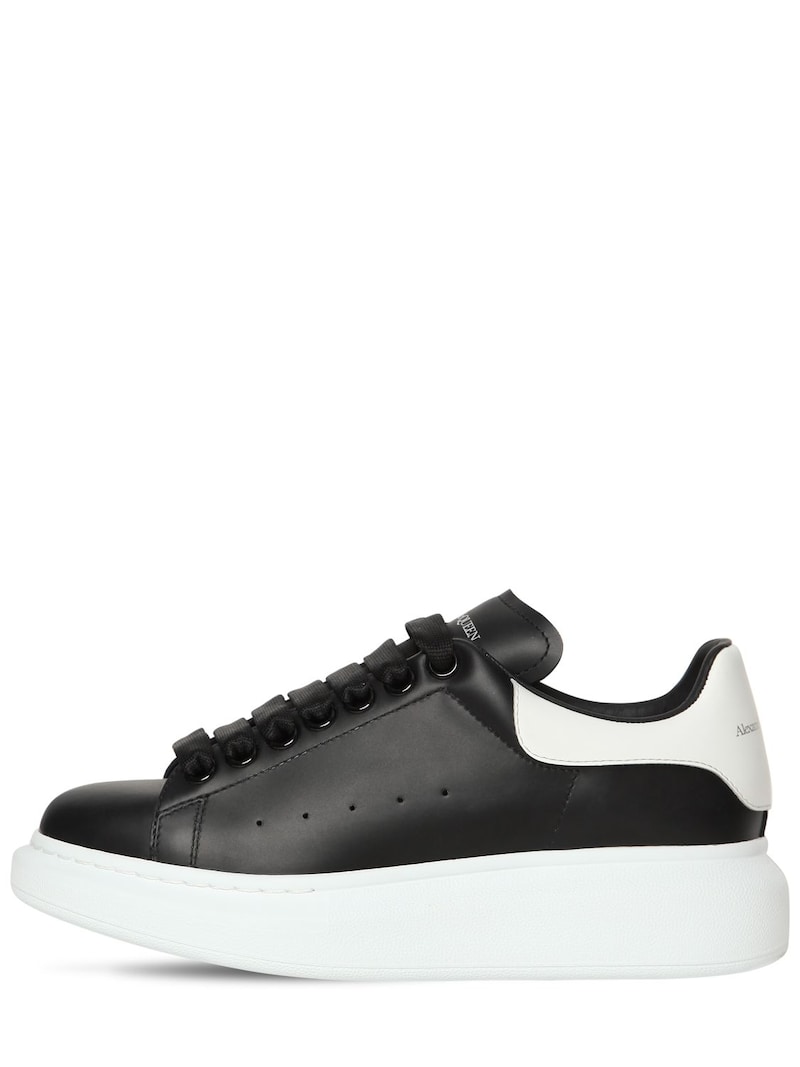 Alexander McQueen - 45mm bicolor leather sneakers - Black/White ...