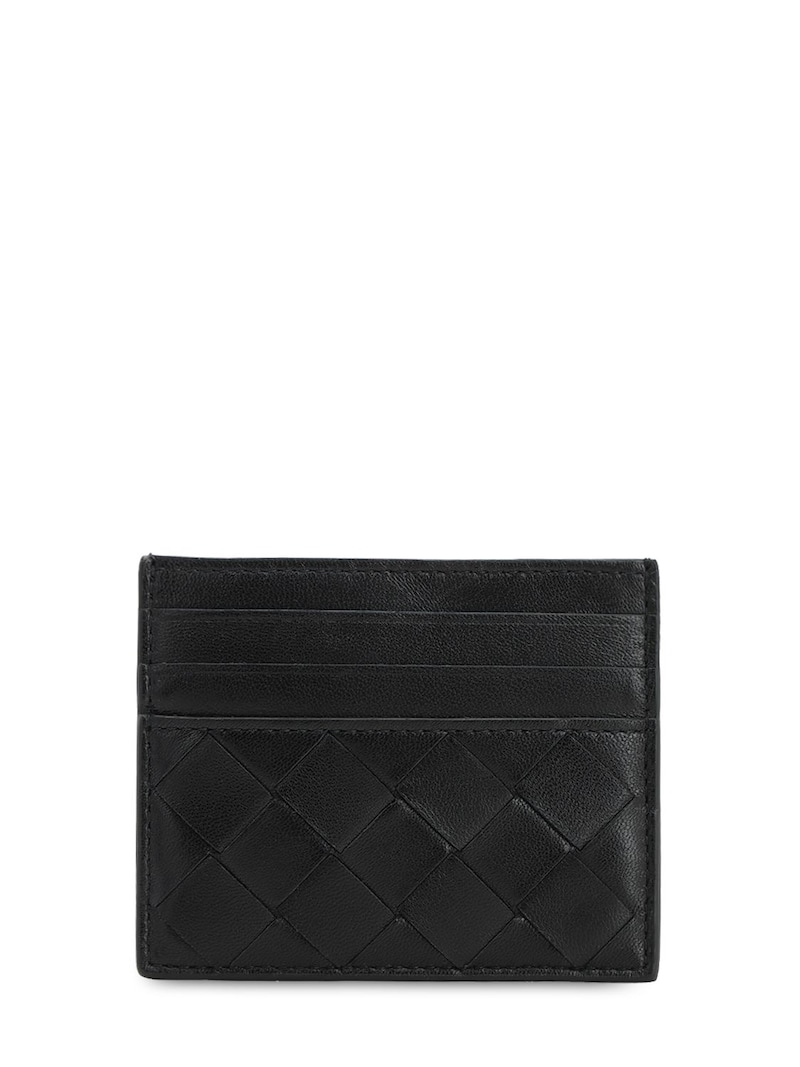 Intrecciato leather card holder - Bottega Veneta - Women | Luisaviaroma