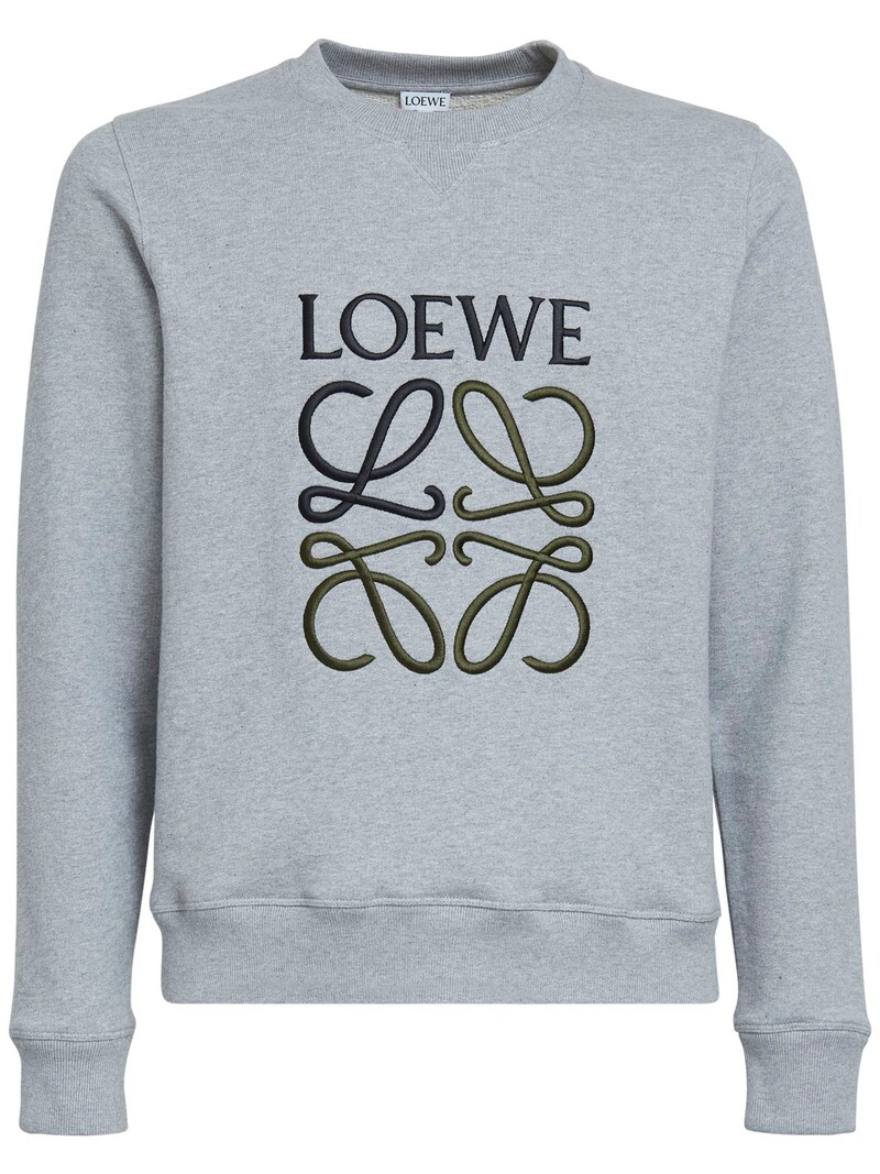 Loewe Sweat en coton brodé "anagram" Luisaviaroma