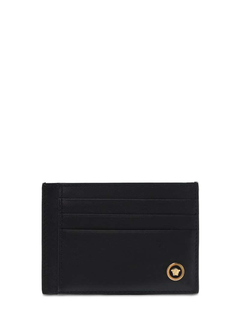 Versace - Medusa leather card holder - Black | Luisaviaroma