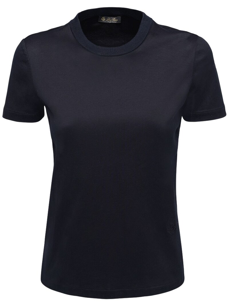 Crewneck cotton jersey t-shirt - Loro Piana - Women | Luisaviaroma