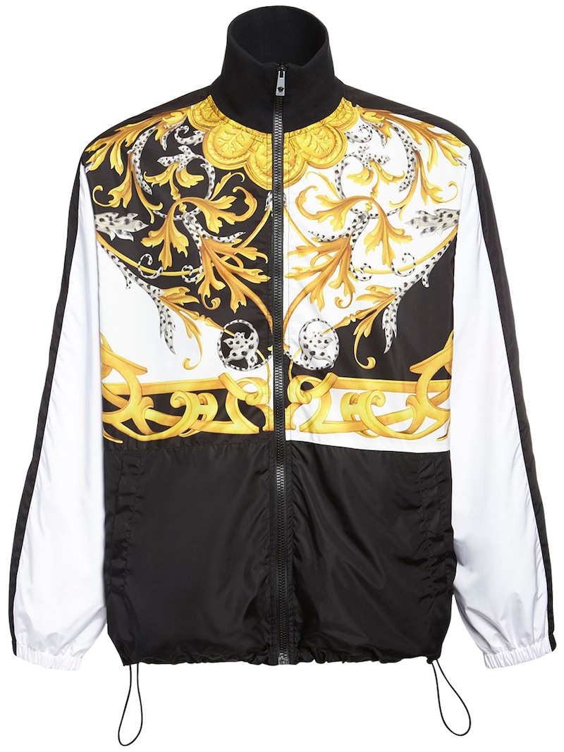 Versace - Baroque print nylon track jacket - Multicolor | Luisaviaroma