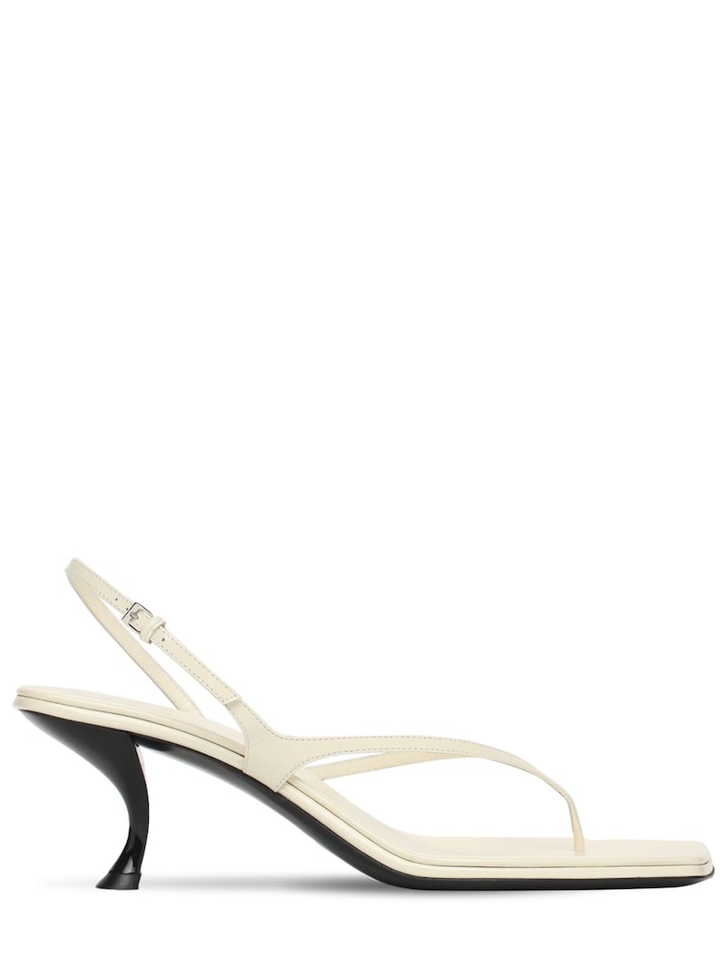 The Row - 55mm constance leather thong sandals - White | Luisaviaroma