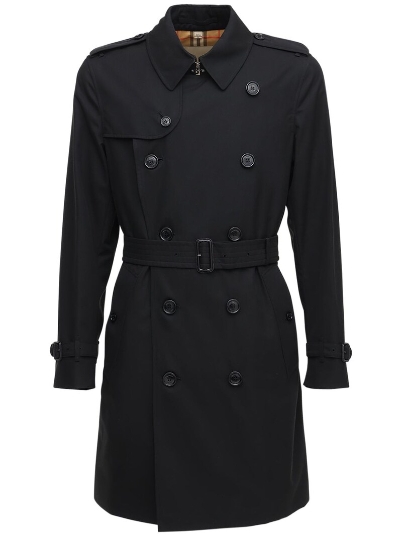 Burberry - Kensington cotton trench coat - Black | Luisaviaroma