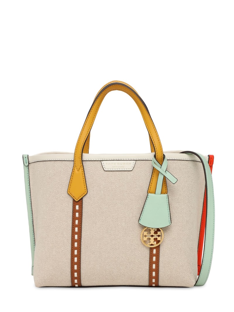 Coloured Detail Canvas Tote