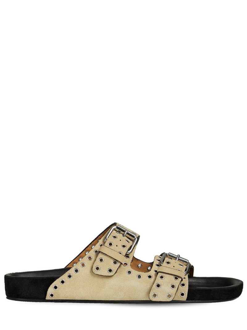 isabel marant lennyo studded suede slide sandals