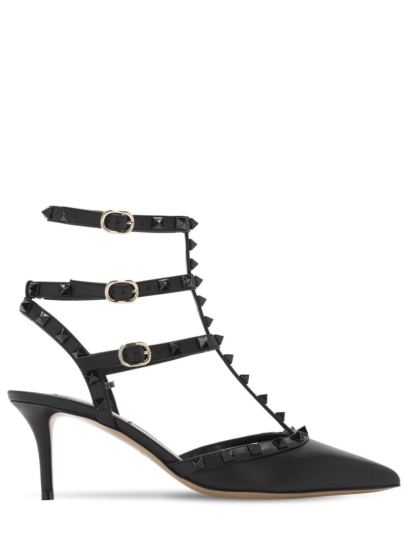 Valentino Garavani - 65mm rockstud leather pumps - | Luisaviaroma