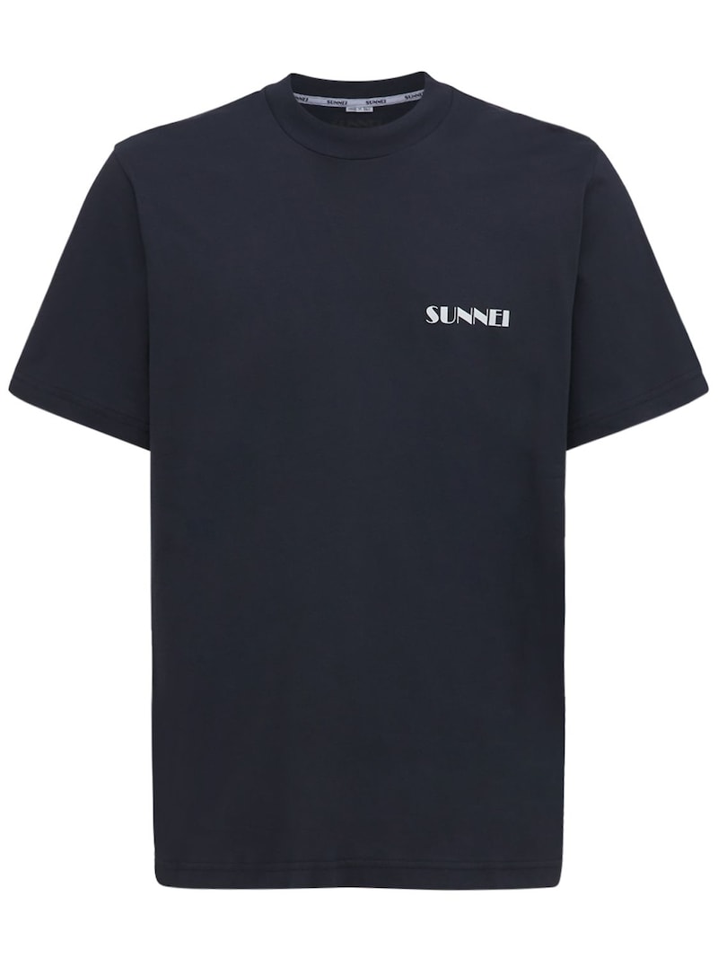 Sunnei - Printed logo cotton jersey t-shirt - | Luisaviaroma