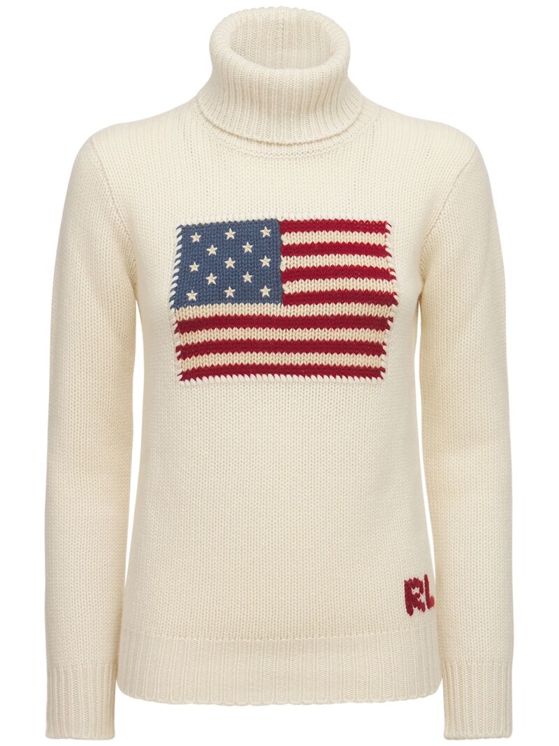 Ralph Lauren Collection - Flag cashmere knit sweater - | Luisaviaroma