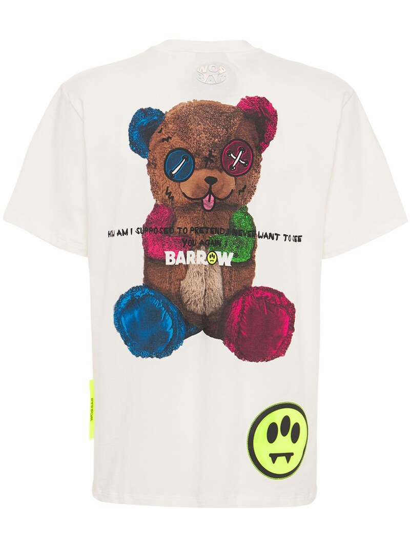 Barrow - Cotton bear printed t-shirt - | Luisaviaroma