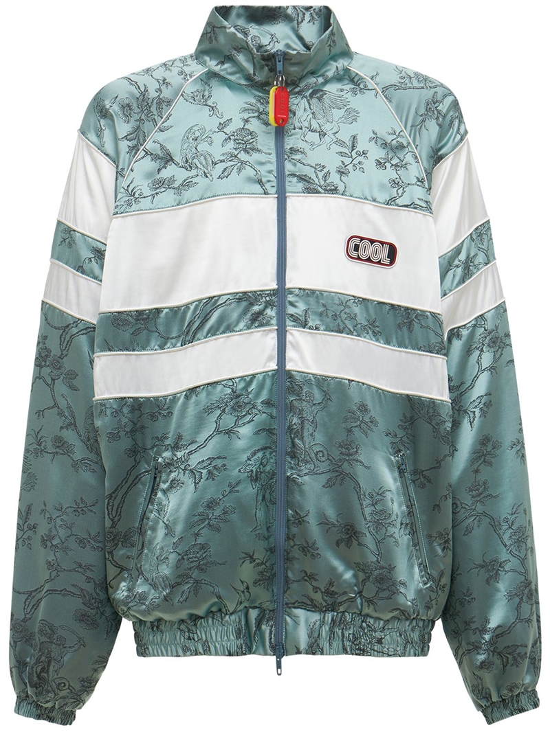 Cool Tm Bomber in seta stampata Verde Luisaviaroma