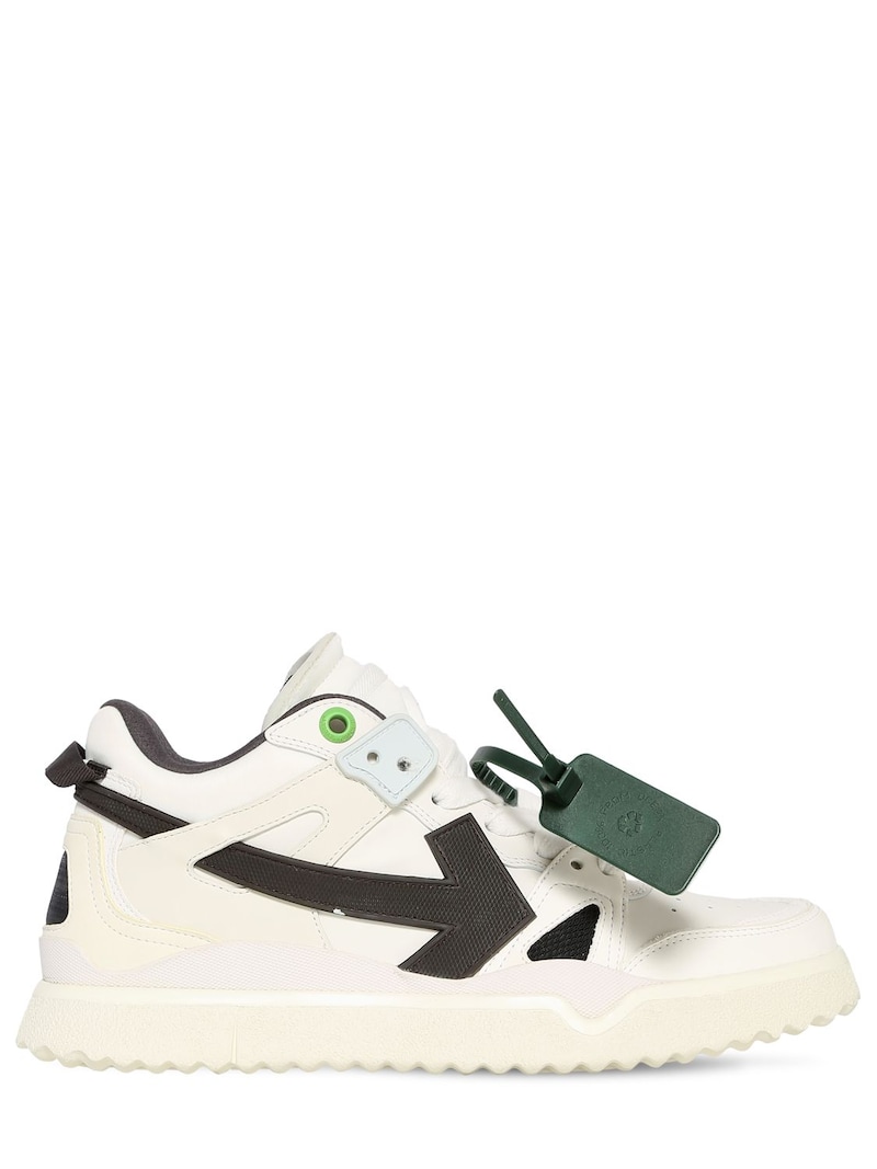 Off-White - New sponge leather mid top sneakers - White/Black ...