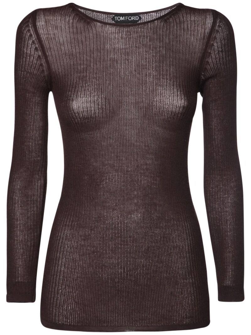 Cashmere & silk knit top - Tom Ford - Women | Luisaviaroma