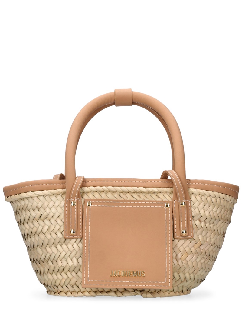 Le petit panier soli straw & leather bag Jacquemus Women Luisaviaroma