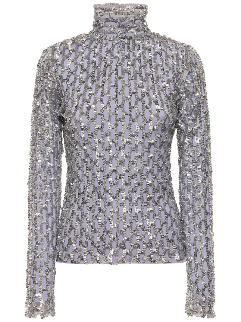 Embellished net top - Msgm - Women | Luisaviaroma